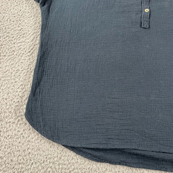Faherty Dream Cotton Gauze Desmond Shirt Top Women XL Washed Blue Organic Summer - Picture 5 of 10
